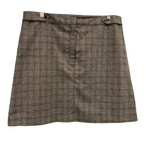 Y2K, vintage Banana Republic plaid mini skirt, gray, Size 12